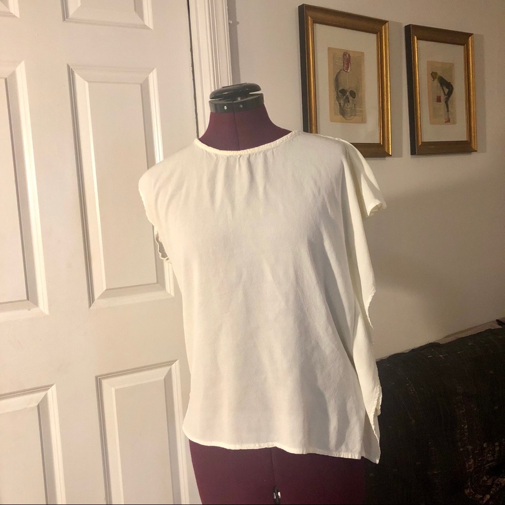 Asymmetric crepe top / blouse